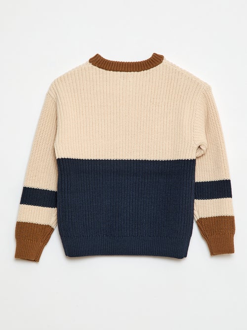Maglione lavorato a maglia color block - Kiabi