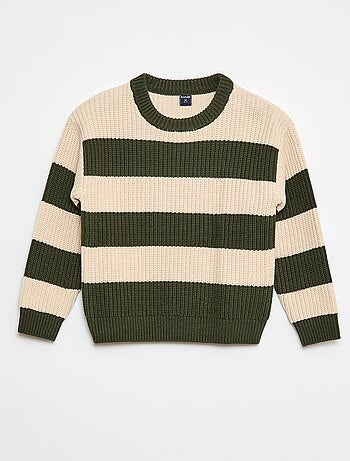 Maglione in maglia con motivo color block