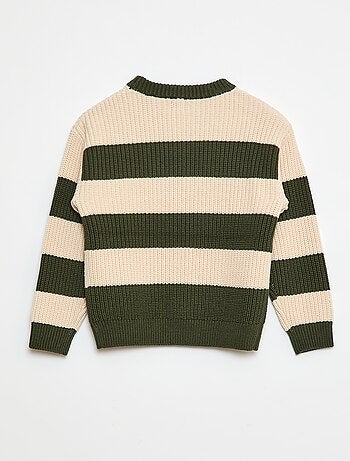 Maglione in maglia con motivo color block