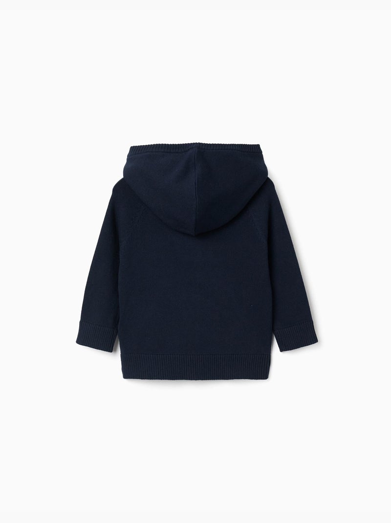 Maglione lavorato a maglia con cappuccio B&S Blu Blu - Kiabi