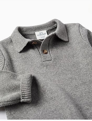 Maglione lavorato a maglia con colletto polo b&s
