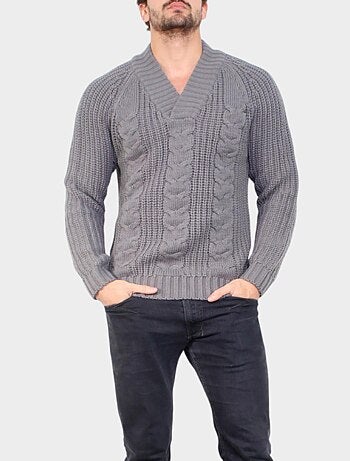 Maglione lavorato a maglia con collo alto