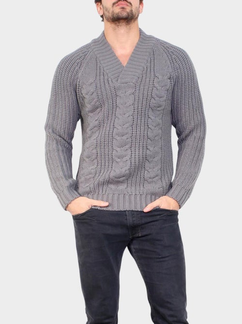 Maglione lavorato a maglia con collo alto - Kiabi