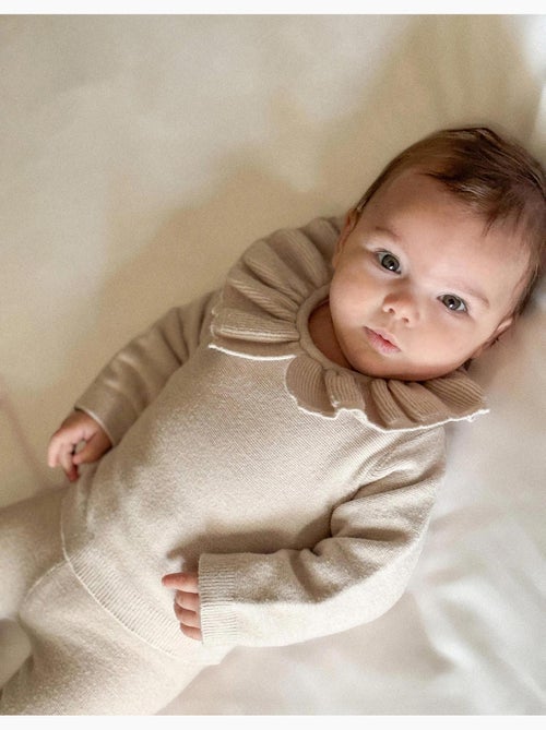 Maglione lavorato a maglia con collo arricciato + pantaloni - Kiabi