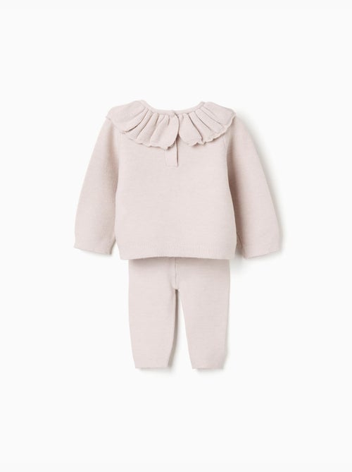 Maglione lavorato a maglia con collo arricciato + pantaloni - Kiabi