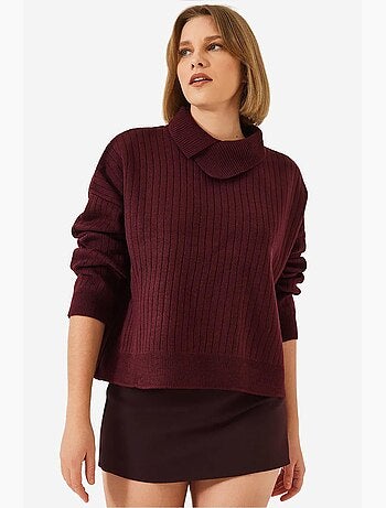 Maglione lavorato a maglia con dettaglio del colletto lucci
