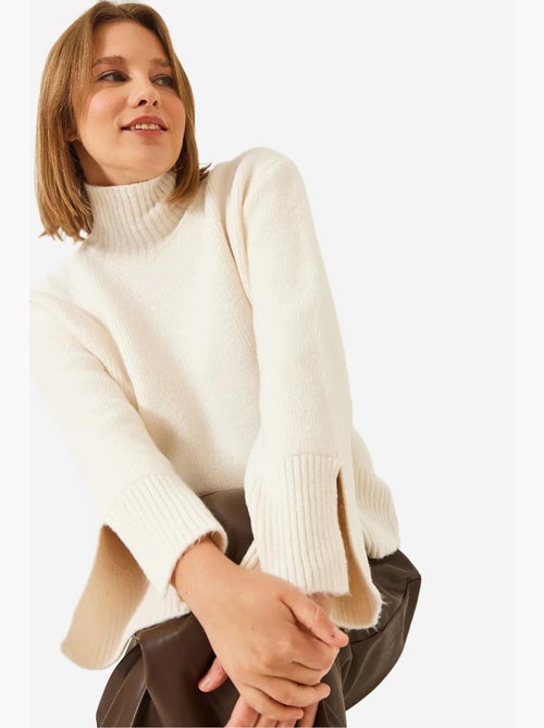 Maglione lavorato a maglia con maniche a spacco lucci - Kiabi Maglione lavorato a maglia con maniche a spacco lucci - Kiabi