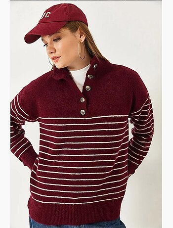 Maglione lavorato a maglia con maniche abbottonate lucci