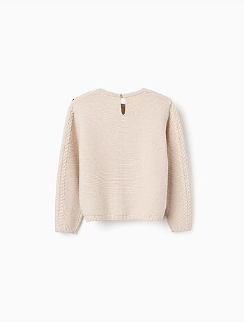 Maglione lavorato a maglia con maxi colletto in crochet b&s