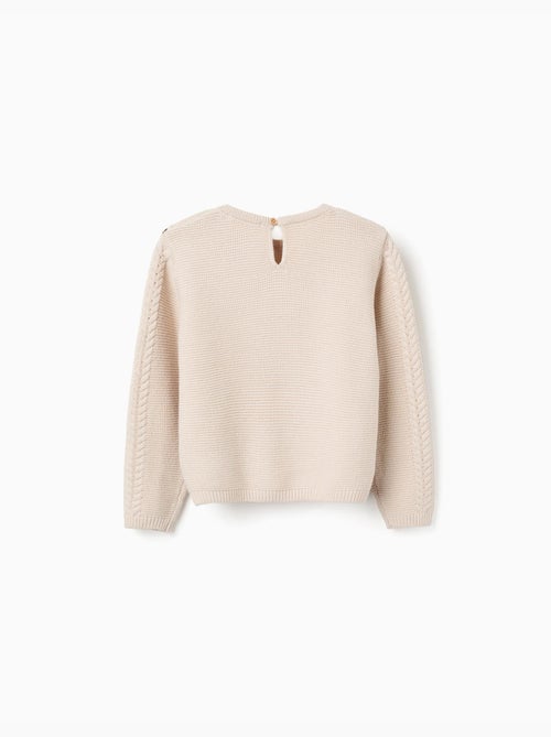 Maglione lavorato a maglia con maxi colletto in crochet b&s - Kiabi