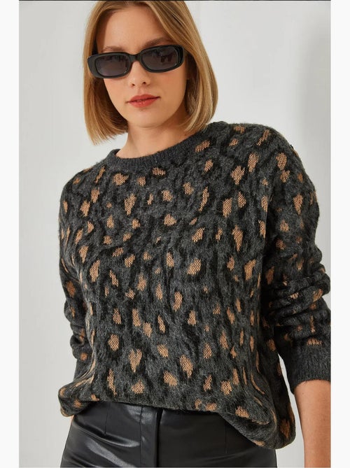 Maglione lavorato a maglia con motivo a girocollo lucci - Kiabi Maglione lavorato a maglia con motivo a girocollo lucci - Kiabi
