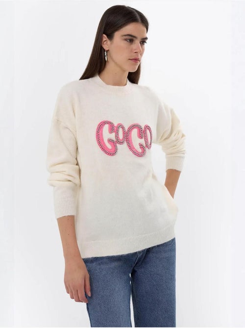 Maglione lavorato a maglia con pietre - Kiabi Maglione lavorato a maglia con pietre - Kiabi