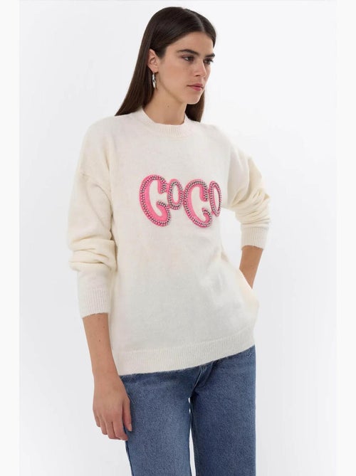 Maglione lavorato a maglia con pietre hiccup - Kiabi Maglione lavorato a maglia con pietre hiccup - Kiabi