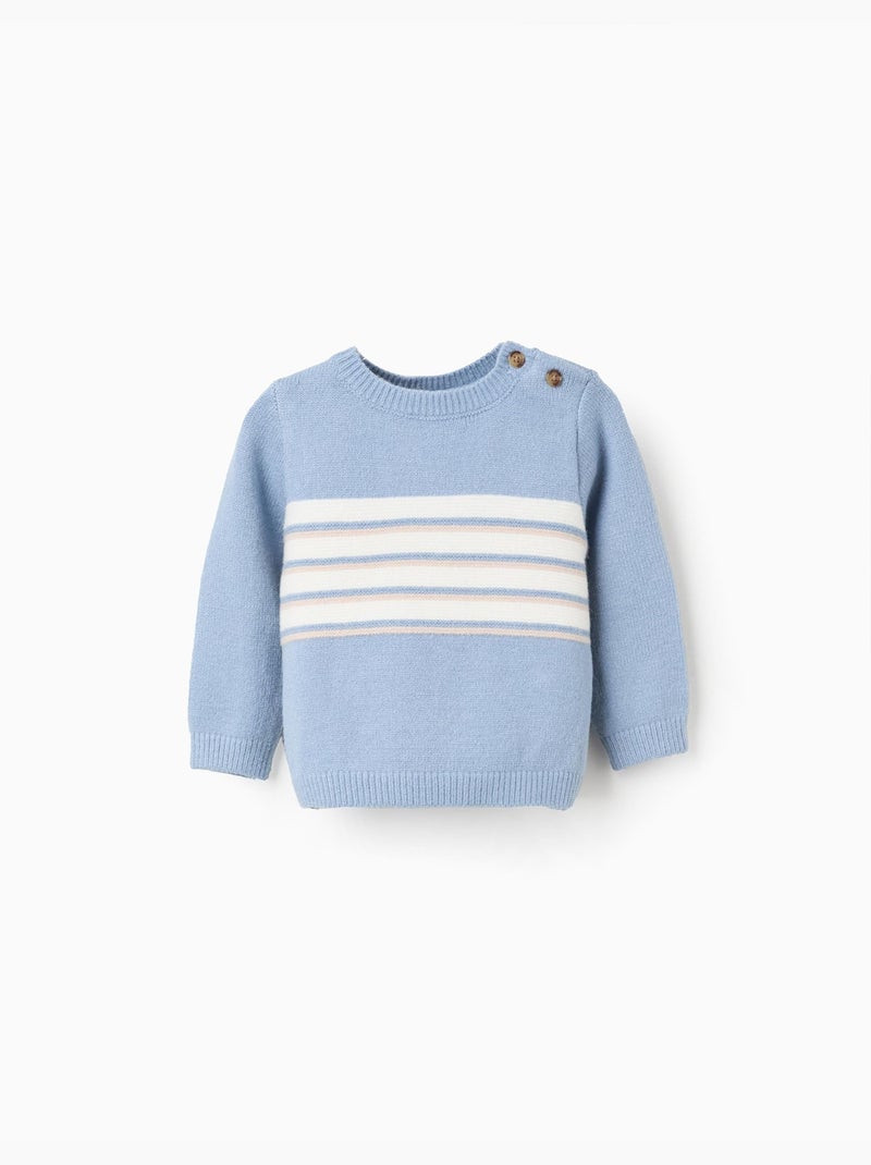 Maglione lavorato a maglia con righe Blu chiaro - Kiabi