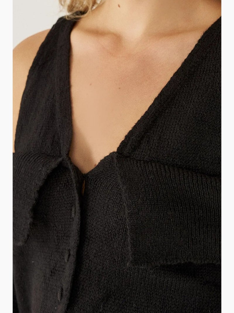 Maglione lavorato a maglia con ritaglio hiccup Nero - Kiabi