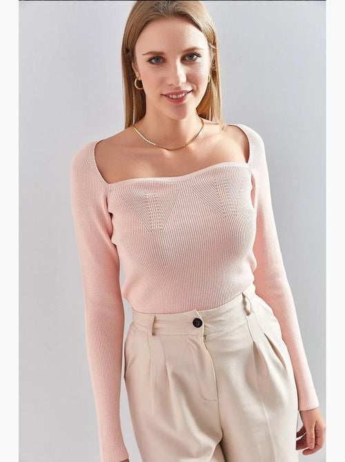 Maglione lavorato a maglia con scollo quadrato lucci - Kiabi Maglione lavorato a maglia con scollo quadrato lucci - Kiabi
