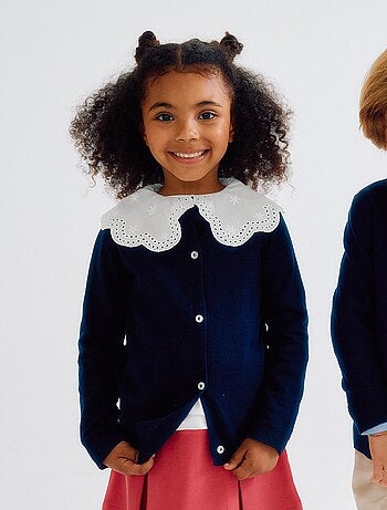 Giacca lavorata a maglia con colletto rotondo