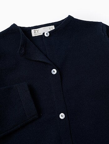 Giacca lavorata a maglia con colletto rotondo