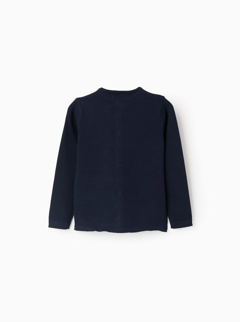 Maglione lavorato a maglia con scollo rotondo Blu scuro - Kiabi