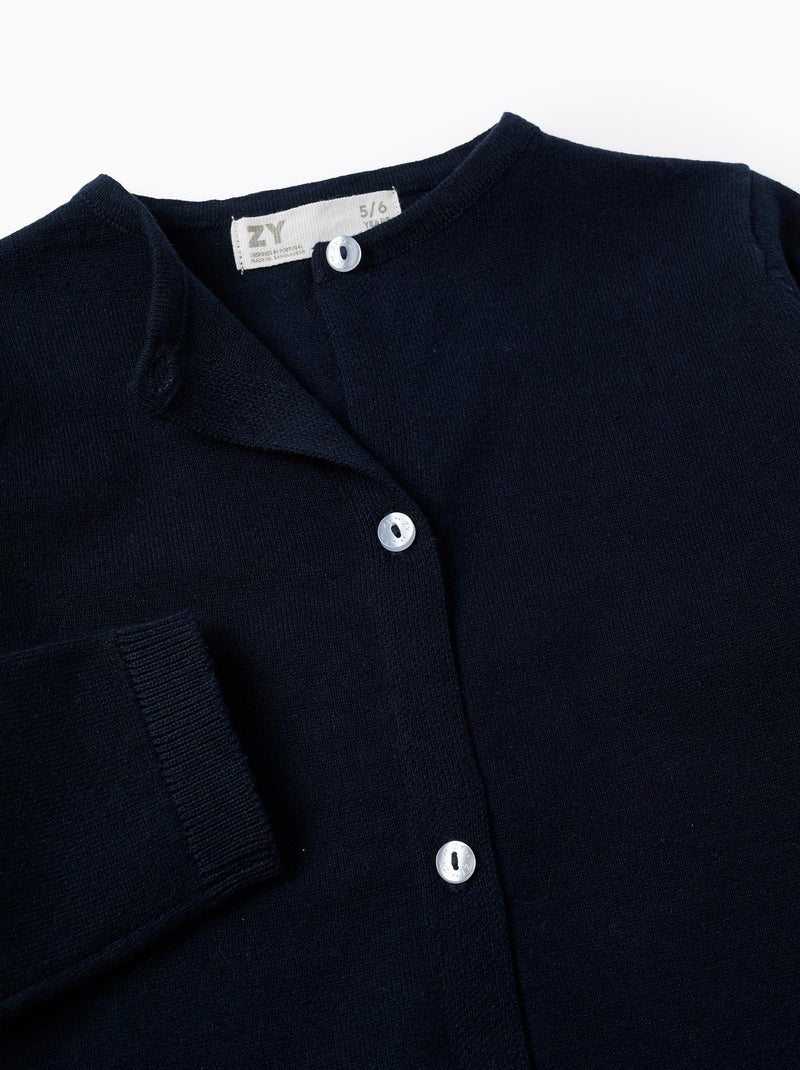 Maglione lavorato a maglia con scollo rotondo Blu scuro - Kiabi