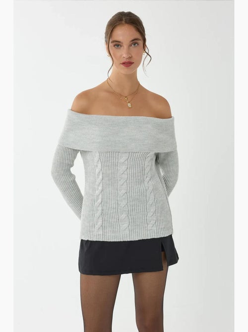 Maglione lavorato a maglia con spalle scoperte hiccup - Kiabi
