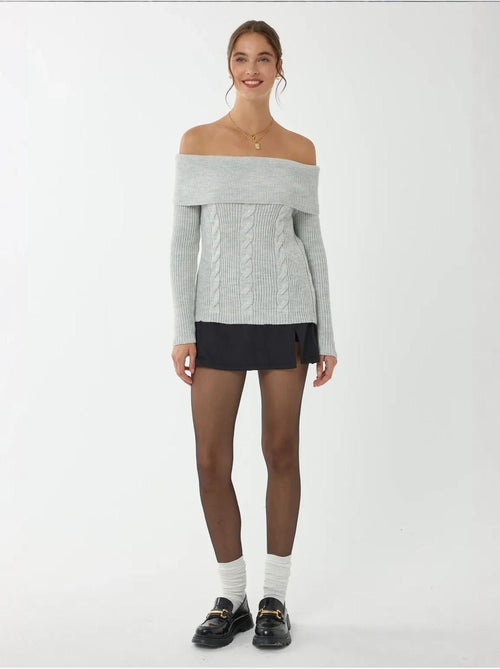 Maglione lavorato a maglia con spalle scoperte hiccup - Kiabi