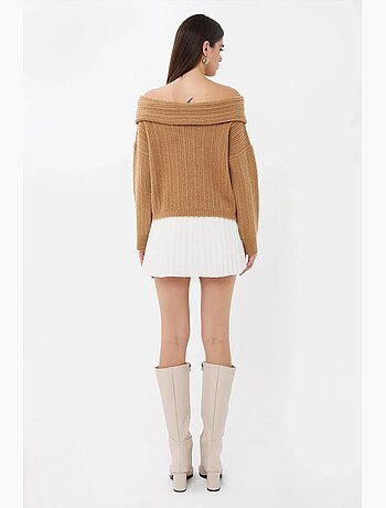 Maglione lavorato a maglia con spalle scoperte hiccup