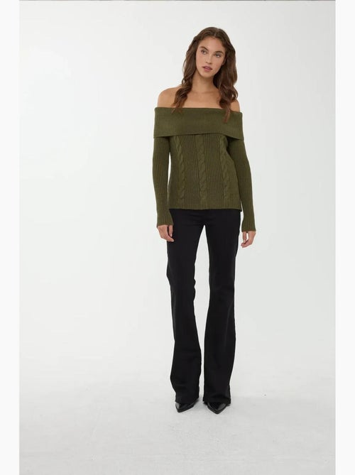 Maglione lavorato a maglia con spalle scoperte hiccup - Kiabi Maglione lavorato a maglia con spalle scoperte hiccup - Kiabi