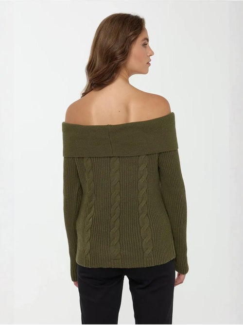 Maglione lavorato a maglia con spalle scoperte hiccup - Kiabi Maglione lavorato a maglia con spalle scoperte hiccup - Kiabi