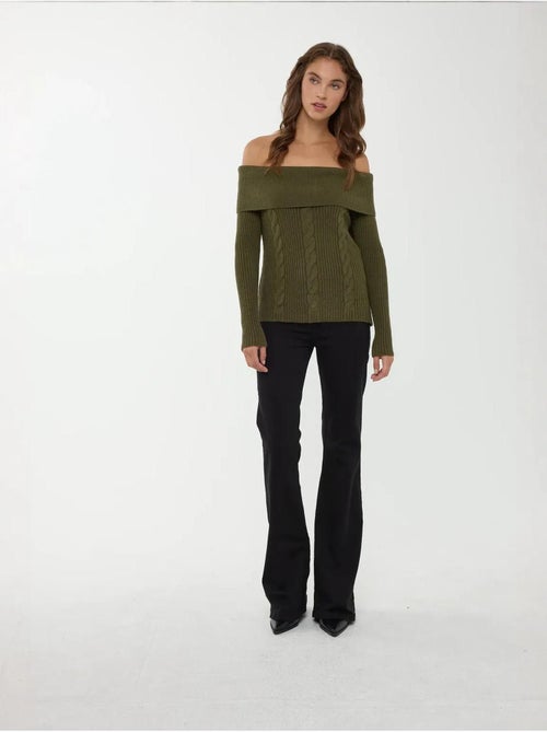 Maglione lavorato a maglia con spalle scoperte - Kiabi Maglione lavorato a maglia con spalle scoperte - Kiabi