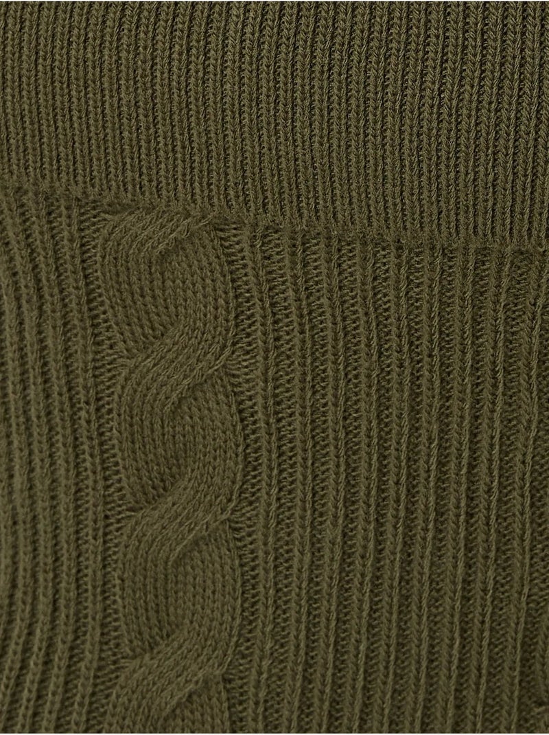 Maglione lavorato a maglia con spalle scoperte Verde - Kiabi