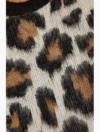 Maglione lavorato a maglia con stampa leopardata hiccup