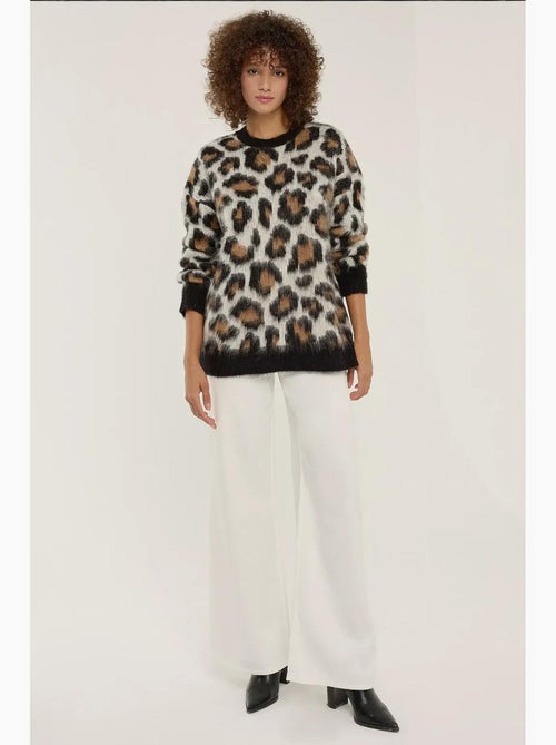 Maglione lavorato a maglia con stampa leopardata hiccup - Kiabi Maglione lavorato a maglia con stampa leopardata hiccup - Kiabi