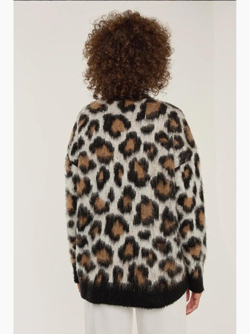 Maglione lavorato a maglia con stampa leopardata hiccup - Kiabi Maglione lavorato a maglia con stampa leopardata hiccup - Kiabi