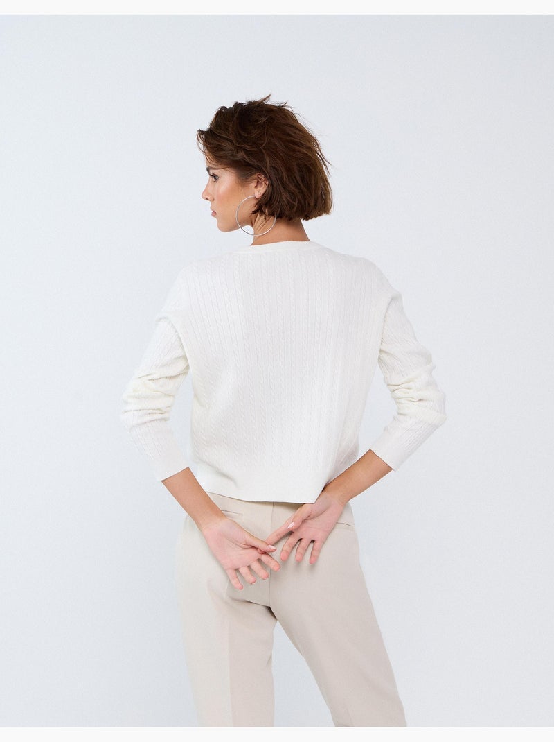 Maglione lavorato a maglia con viscosa, mo fashion Beige - Kiabi