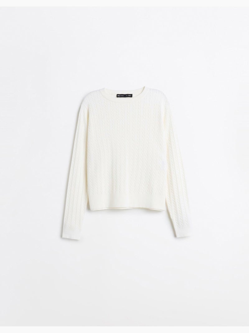 Maglione lavorato a maglia con viscosa, mo fashion Beige - Kiabi