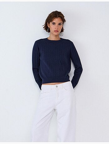 Maglione lavorato a maglia con viscosa, mo fashion