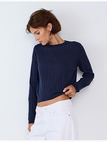 Maglione lavorato a maglia con viscosa, mo fashion