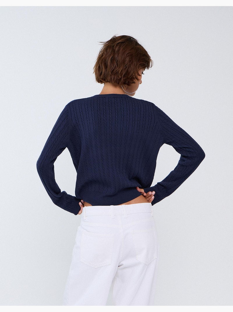 Maglione lavorato a maglia con viscosa, mo fashion Blu - Kiabi