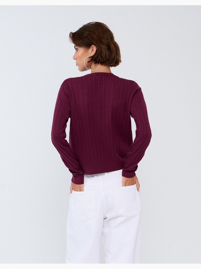 Maglione lavorato a maglia con viscosa, mo fashion Viola - Kiabi