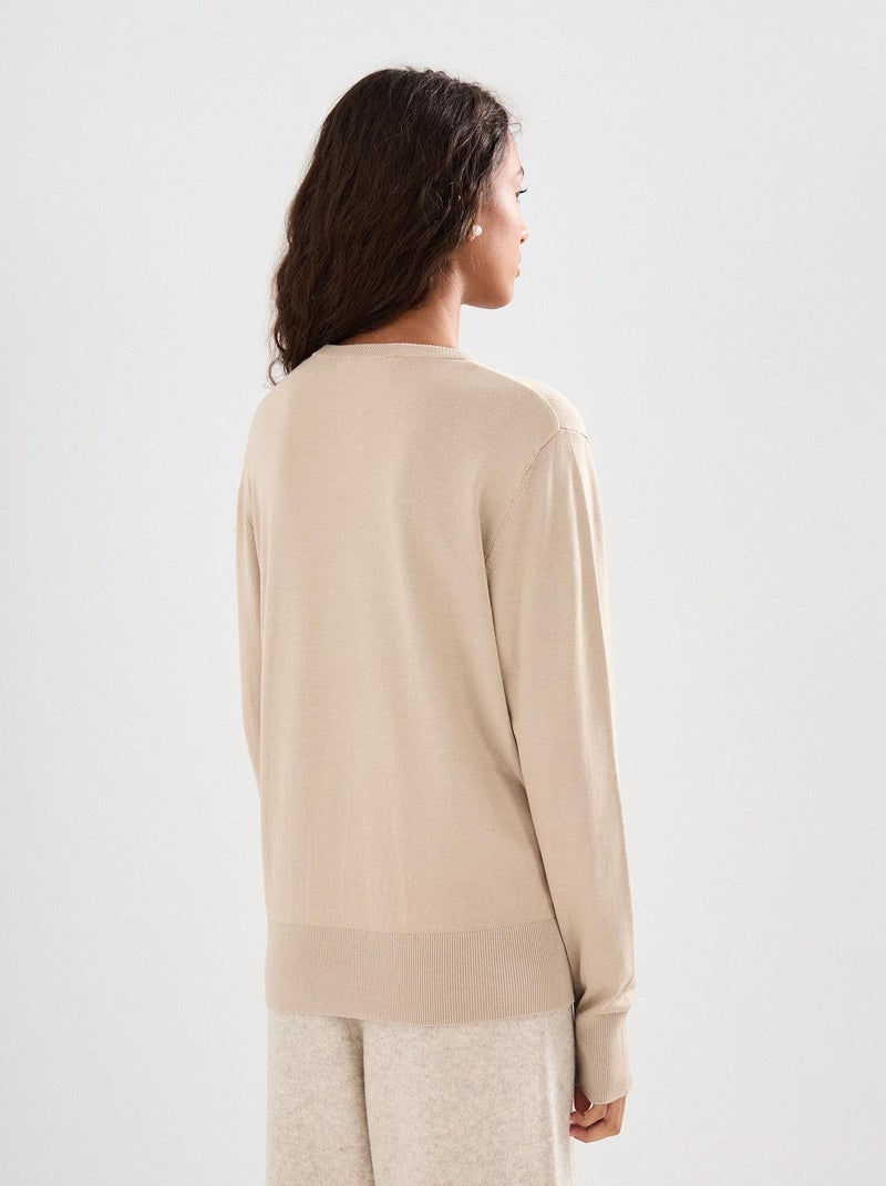 Maglione lavorato a maglia, MO Fashion Beige - Kiabi