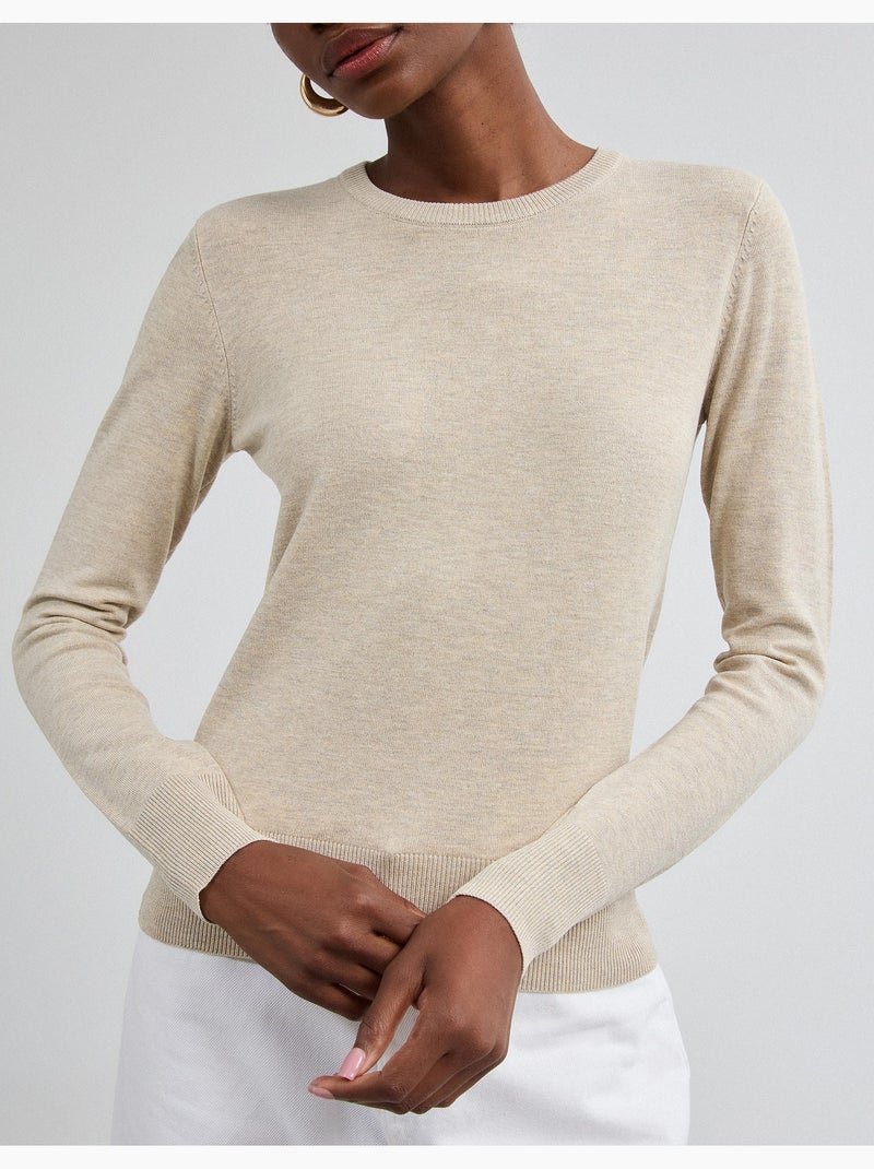 Maglione lavorato a maglia, mo fashion Beige - Kiabi