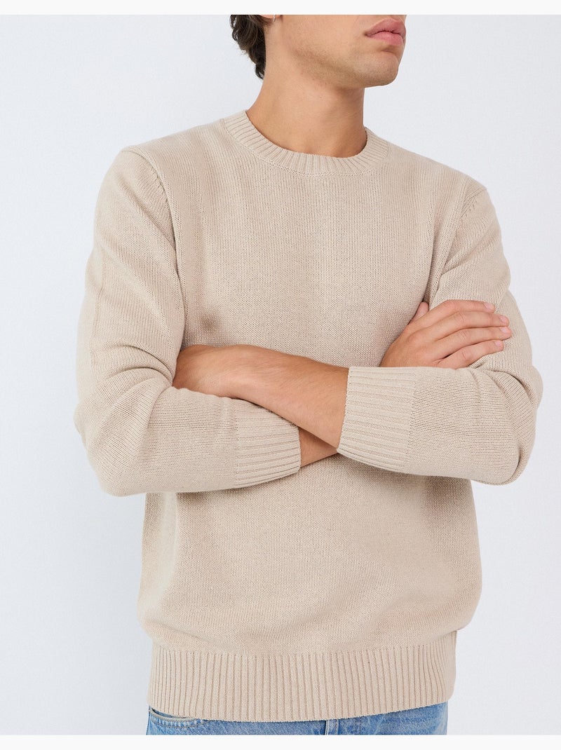 Maglione lavorato a maglia, mo fashion Beige - Kiabi