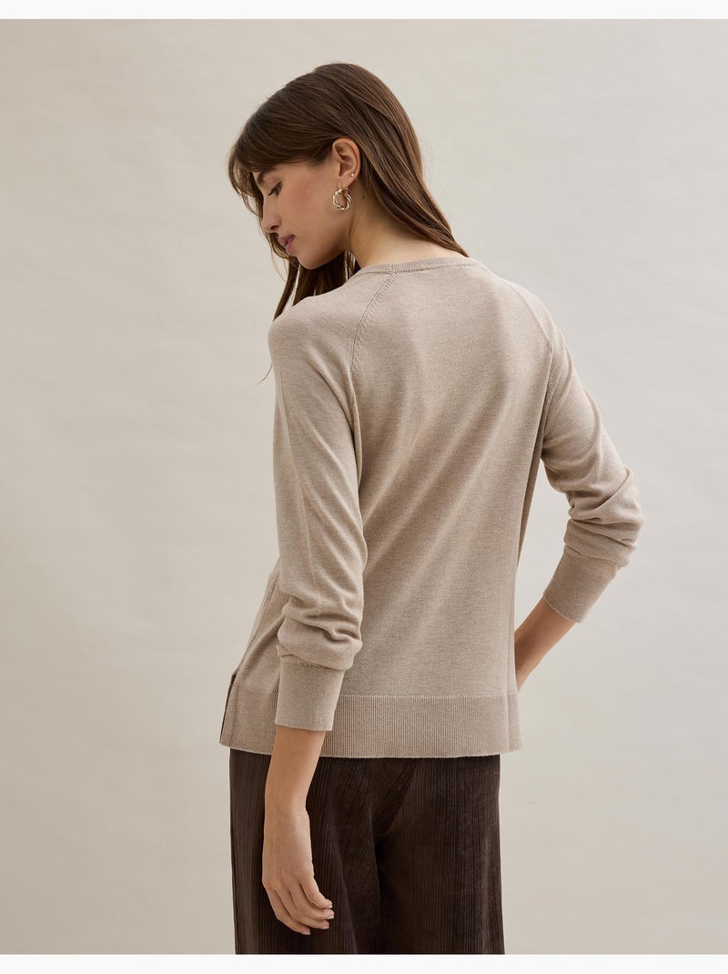 Maglione lavorato a maglia, MO Fashion Beige - Kiabi