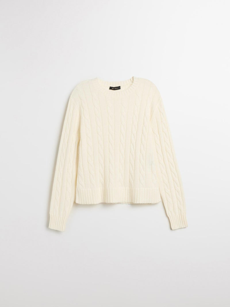 Maglione lavorato a maglia, MO Fashion Bianco - Kiabi