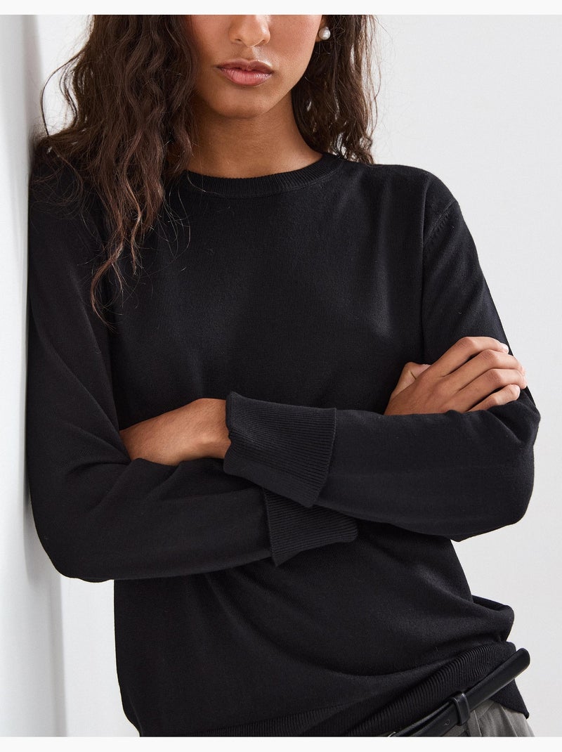 Maglione lavorato a maglia, MO Fashion Nero - Kiabi