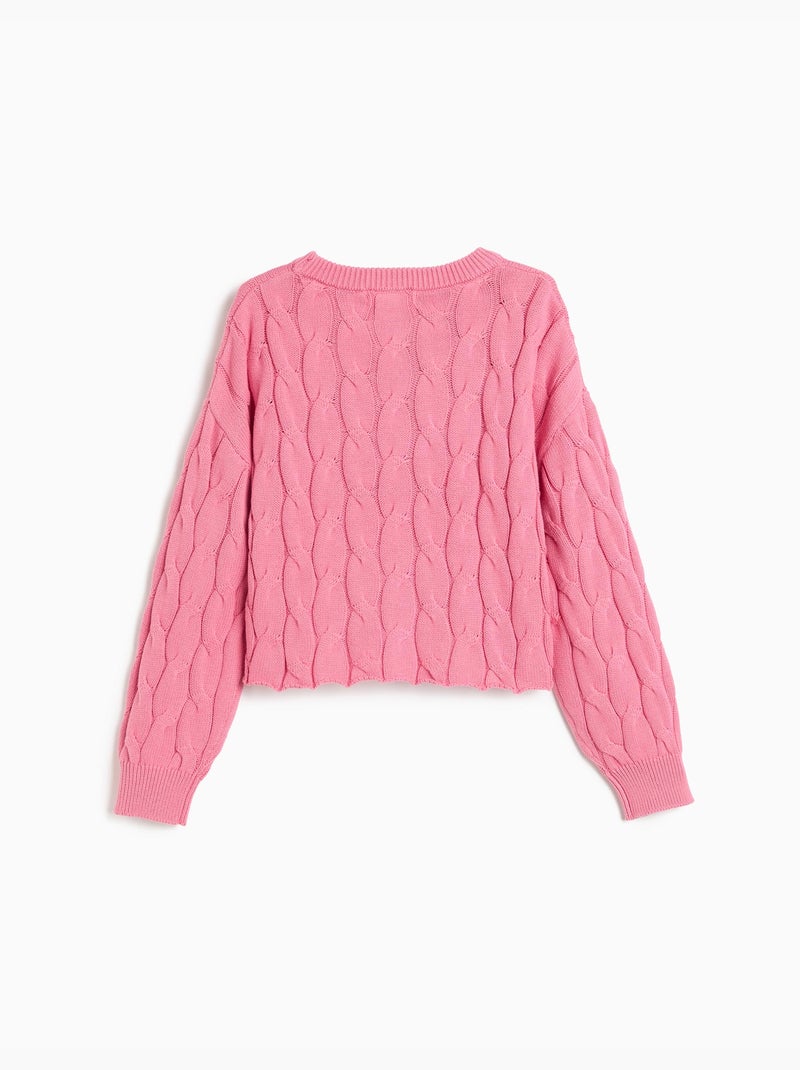 Maglione lavorato a maglia, mo fashion Rosa - Kiabi