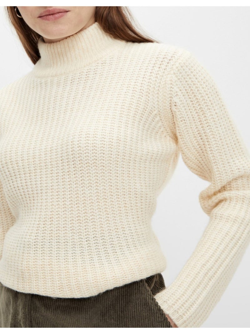 Maglione lavorato a maglia Pieces Bianco - Kiabi