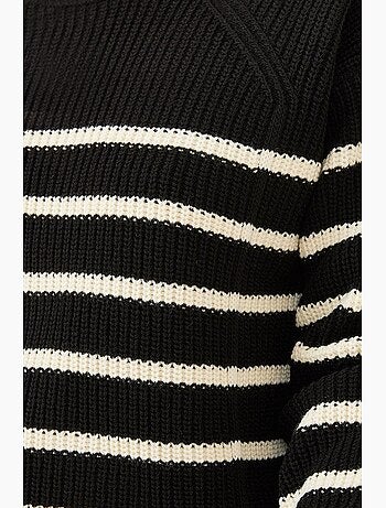 Maglione lavorato a maglia selanik a righe lucci