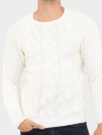 Maglione lavorato a trecce